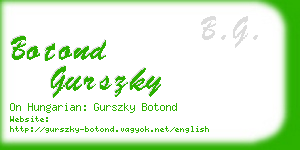 botond gurszky business card